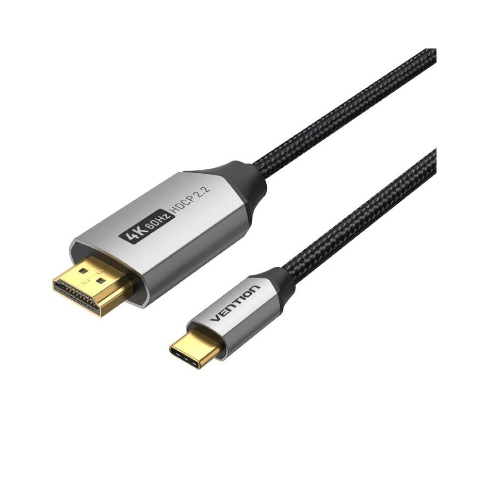 Cable Conversor HDMI 2.0 4K Vention CRBBG/ USB Tipo-C Macho - HDMI Macho/ 1.5m/ Negro