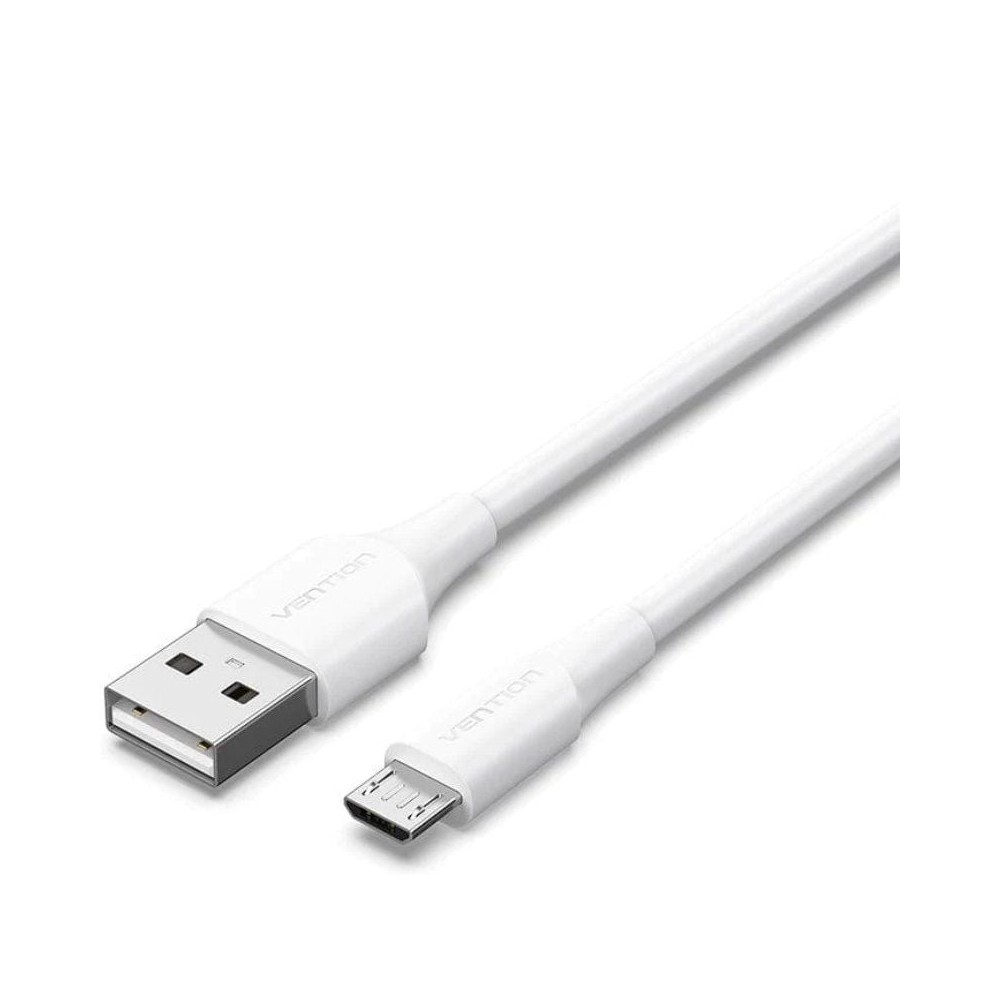 Cable USB 2.0 Vention CTIWH/ USB Macho - MicroUSB Macho/ 480Mbps/ 2m/ Blanco