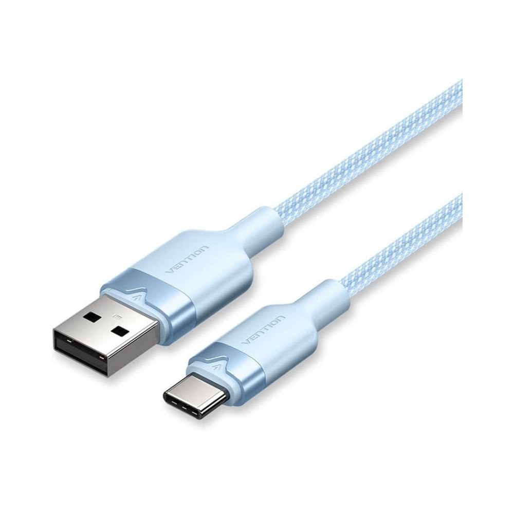 Cable USB 2.0 Tipo-C Vention CTNLF/ USB Tipo-C Macho - USB Macho/ Hasta 60W/ 480Mbps/ 1m/ Azul