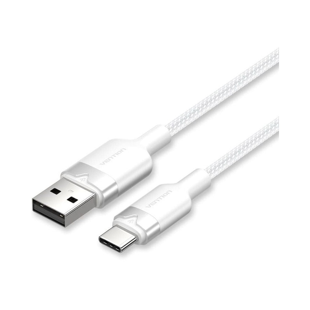 Cable USB 2.0 Tipo-C Vention CTNWF/ USB Tipo-C Macho - USB Macho/ Hasta 60W/ 480Mbps/ 1m/ Blanco