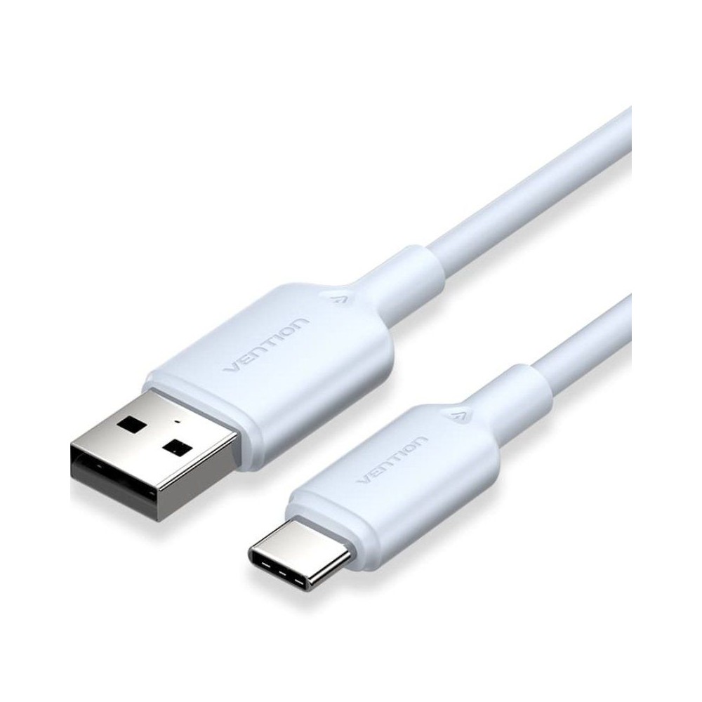 Cable USB 2.0 Tipo-C Vention CTQLH/ USB Tipo-C Macho - USB Macho/ Hasta 60W/ 480Mbps/ 2m/ Azul