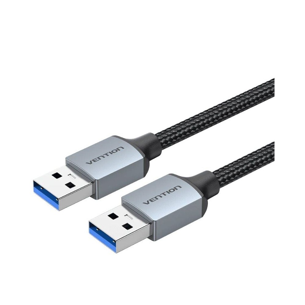 Cable USB 3.0 Vention CTSHF/ USB Macho - USB Macho/ 5Gbps/ 1m/ Negro