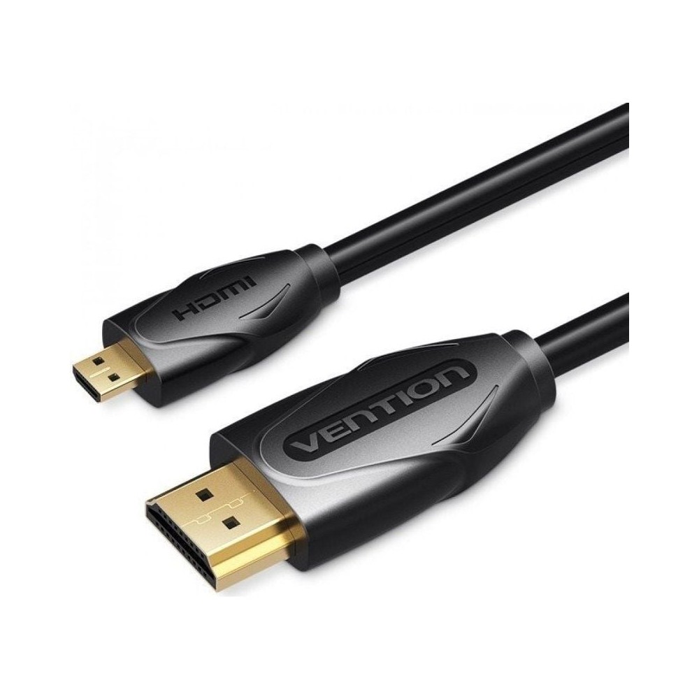 Cable HDMI Vention VAA-D03-B150/ HDMI Macho - Micro HDMI Macho/ 1.5m/ Negro