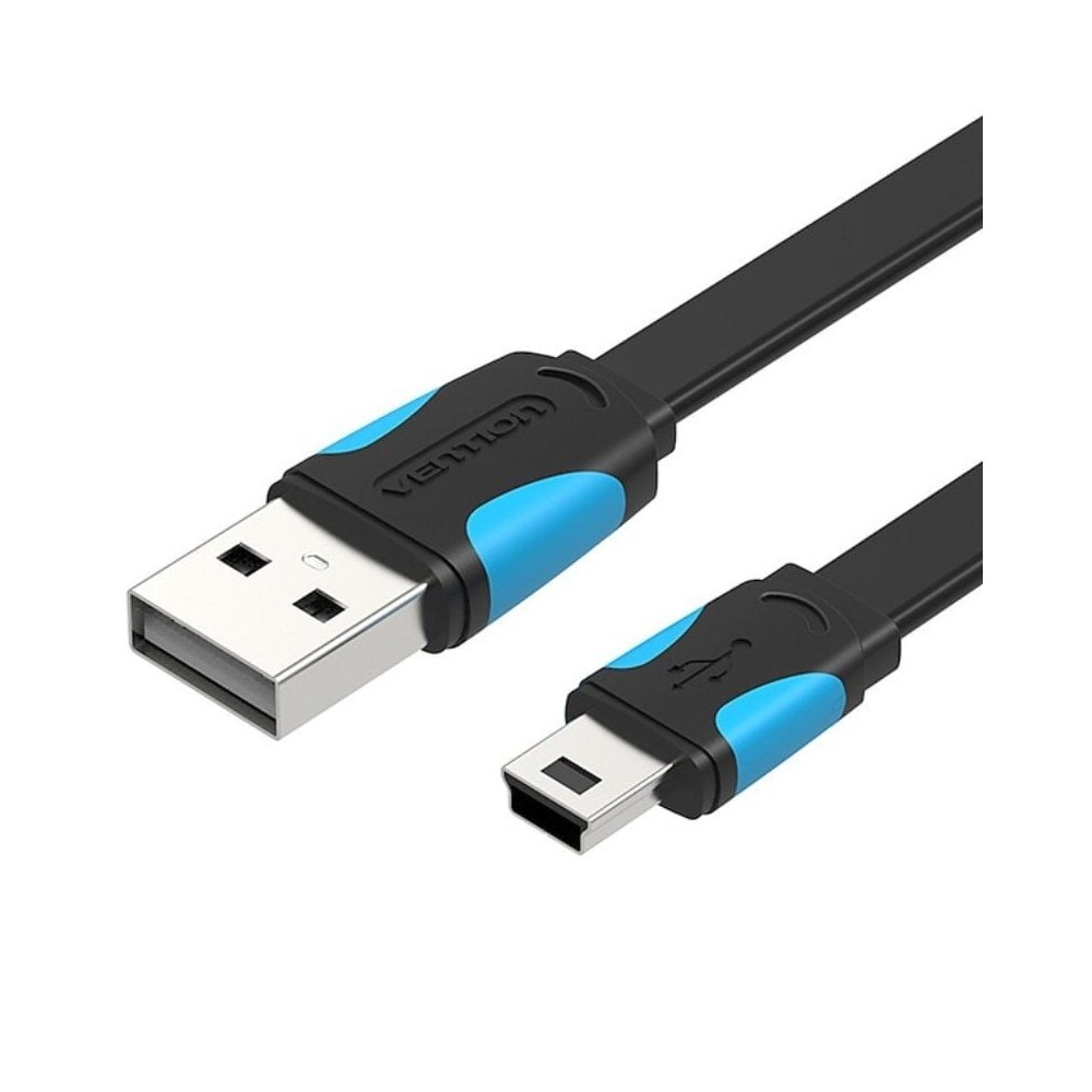 Cable USB 2.0 Vention VAS-A14-B150/ Mini USB Macho - USB Macho/ 480Mbps/ 1.5m/ Azul y Negro