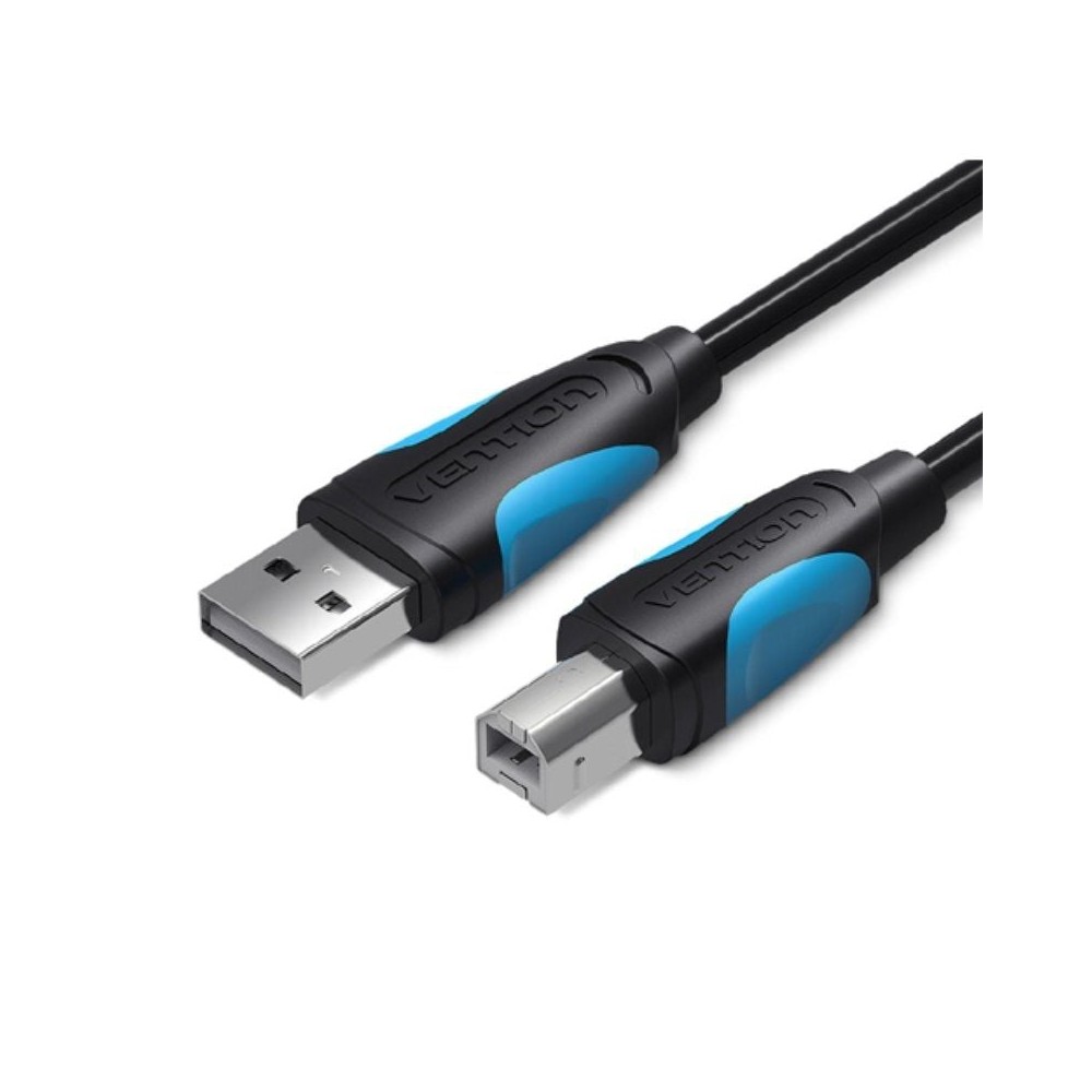 Cable USB 2.0 Impresora Vention VAS-A16-B150/ USB Tipo-B Macho - USB Macho/ 480Mbps/ 1.5m/ Negro