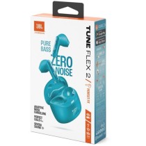 Auriculares Bluetooth JBL Tune Flex 2 con estuche de carga/ Autonomía 12h/ Azul Turquesa