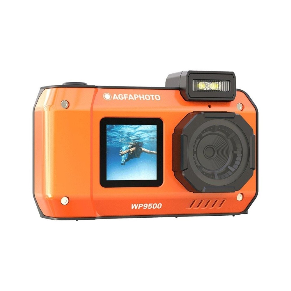 Cámara Digital Deportiva AgfaPhoto Realishot WP9500/ 24MP/ Naranja
