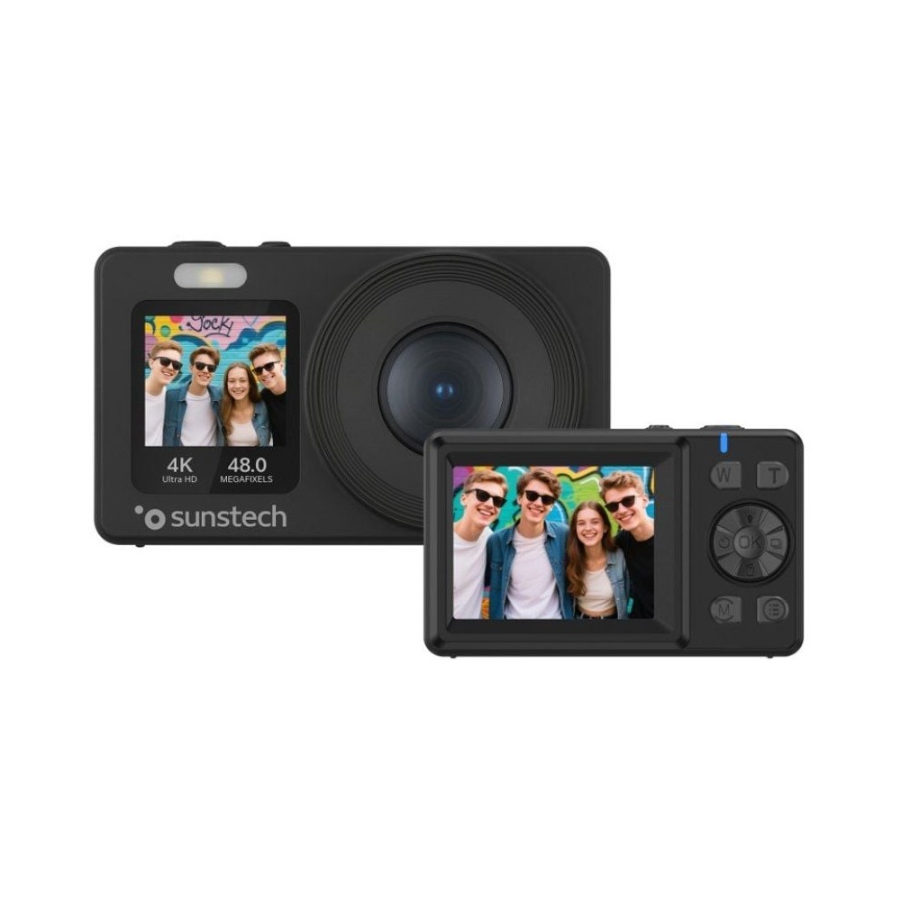 Cámara Digital Sunstech DCAM4825/ 48MP/ Zoom Óptico 18x/ Negra