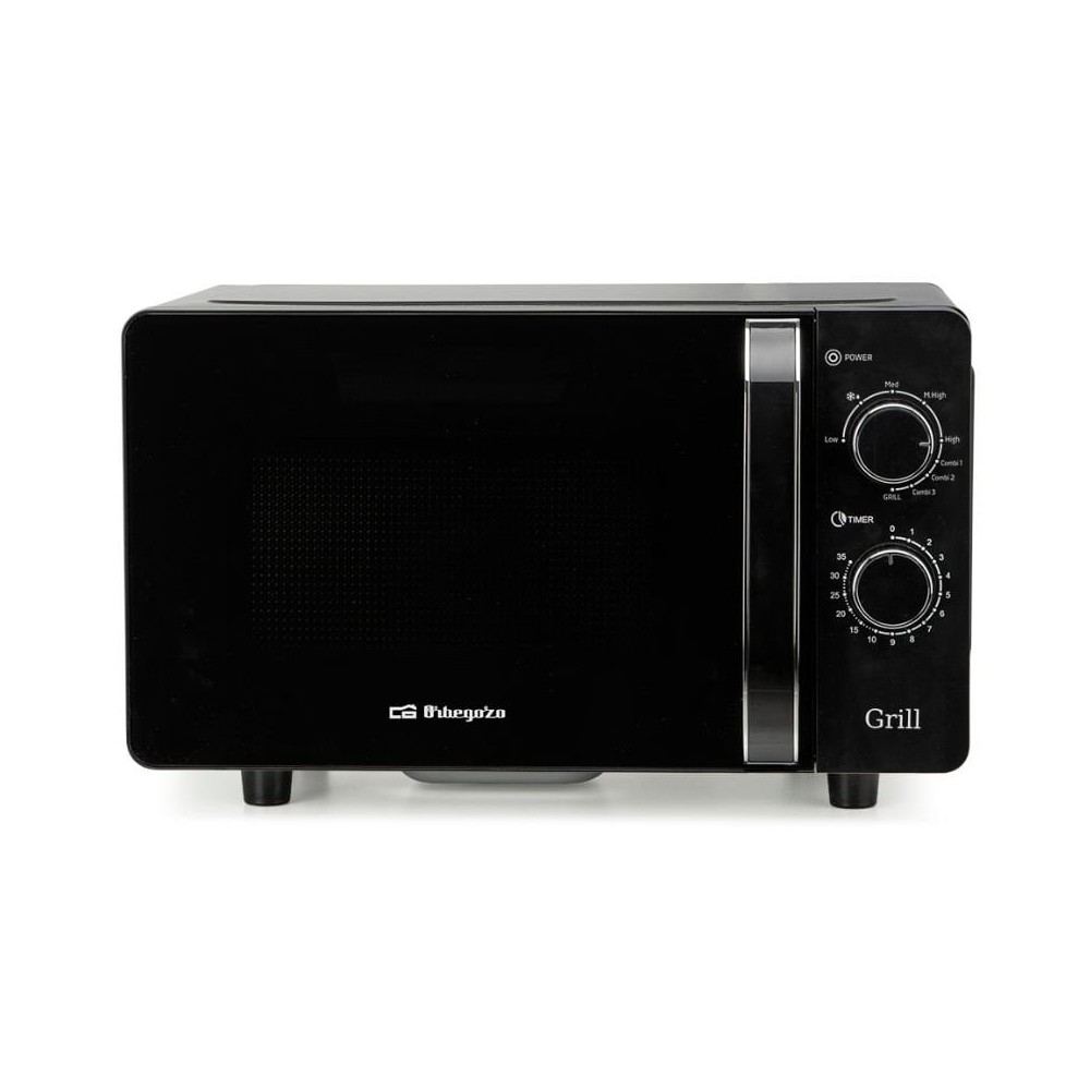 Microondas Orbegozo MIG 2071 CE/ 700W/ Capacidad 20L/ Función Grill/ Negro