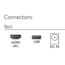Barra de Sonido con Bluetooth Philips TAB4000/10/ 60W/ 2.0/ Negra