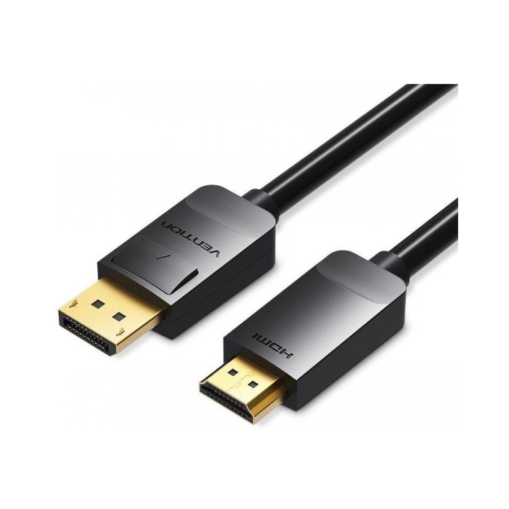 Cable Conversor Vention HADBI/ DisplayPort Macho - HDMI Macho/ 3m/ Negro