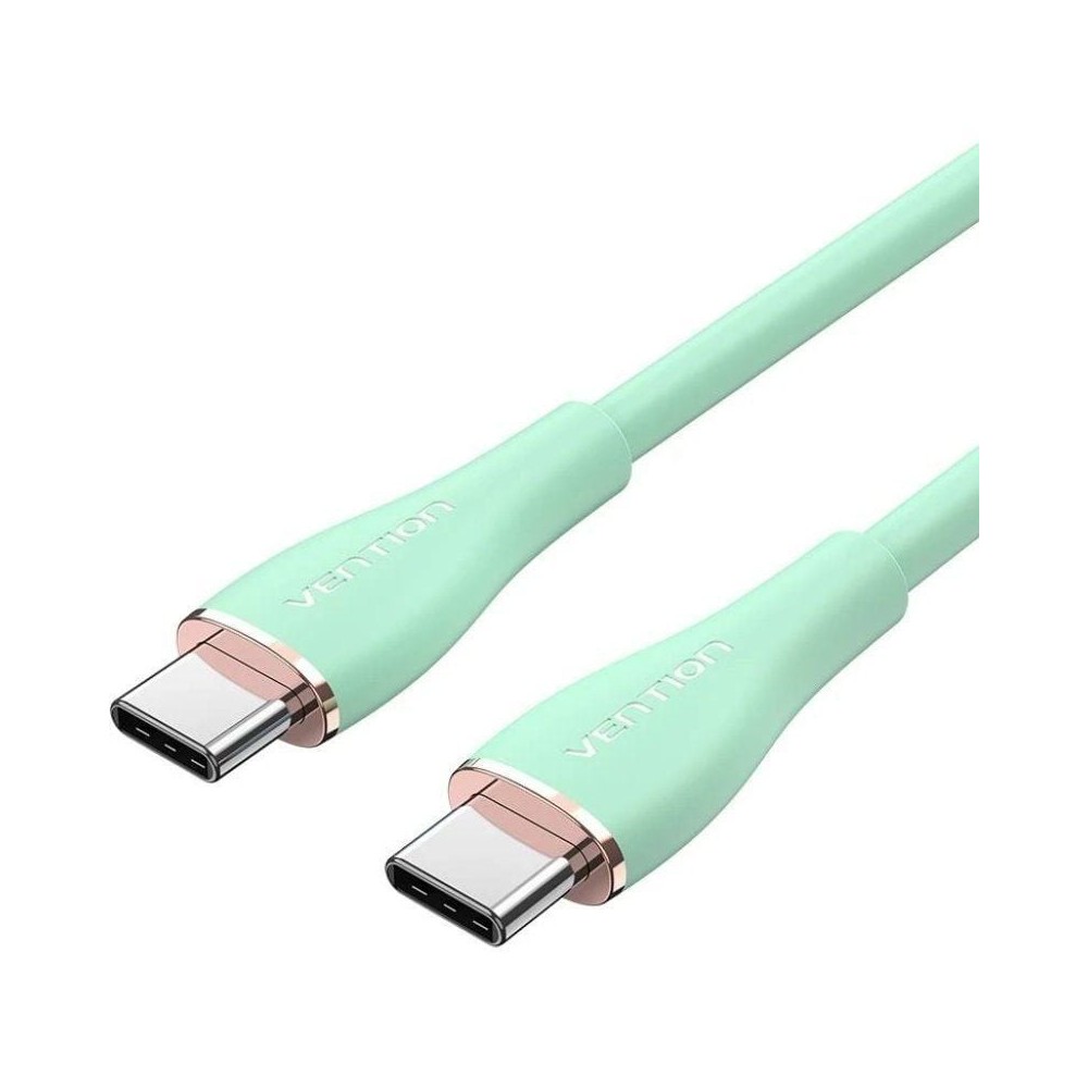 Cable USB 2.0 Tipo-C Vention TAWGF/ USB Tipo-C Macho - USB Tipo-C Macho/ Hasta 100W/ 480Mbps/ 1m/ Verde