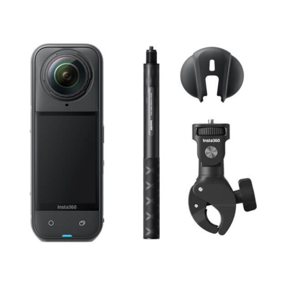 Cámara Digital Deportiva Insta360 X5 Vista múltiple motero Kit/ 8K/ Ángulo de visión 360º/ Negra