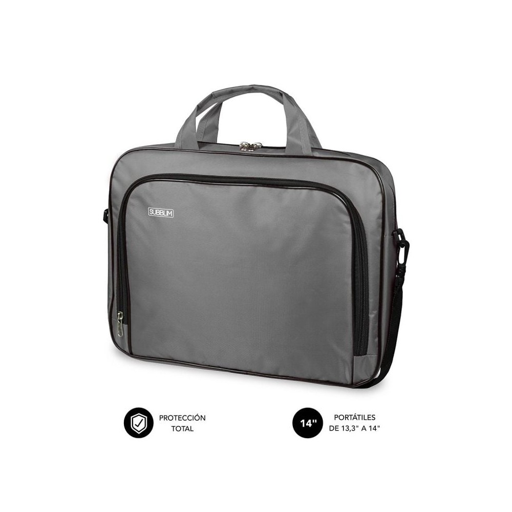 Maletín Subblim Oxford para Portátiles hasta 14'/ Gris