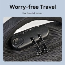 Mochila Vention KRKB0 para Portátiles hasta 17'/ 20L/ Impermeable/ Puerto USB/ Antirrobo/ Negra