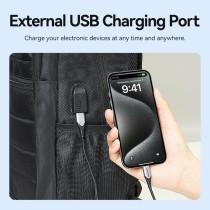 Mochila Vention KRKB0 para Portátiles hasta 17'/ 20L/ Impermeable/ Puerto USB/ Antirrobo/ Negra