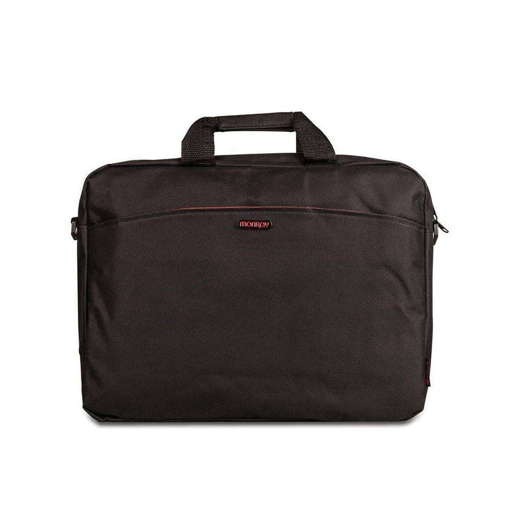 Maletín Monray Enterprise para Portátiles hasta 15.6'/ Negro/ Rojo