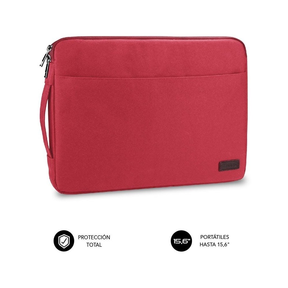 Funda Subblim Urban Laptop Sleeve para Portátiles hasta 15.6'/ Roja