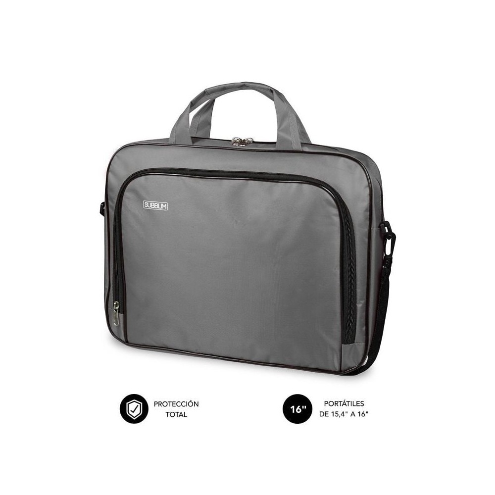 Maletín Subblim Oxford para Portátiles hasta 16'/ Gris