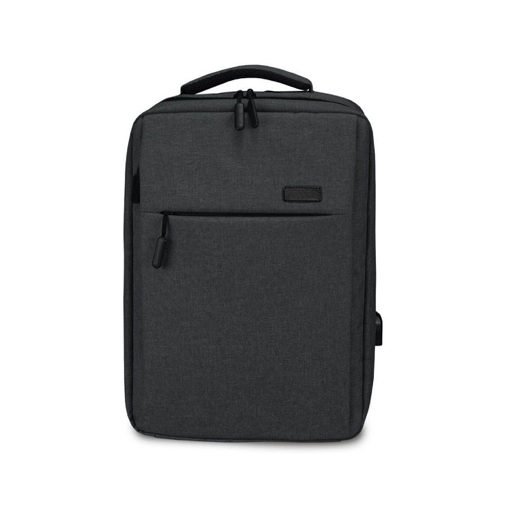Mochila Subblim Traveller Airpadding Backpack para Portátiles hasta 15.6'/ Puerto USB/ Gris