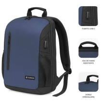 Mochila Subblim Xpand Air Padding Backpack para Portátiles hasta 15.6'/ 21L/ Puerto USB/ Azul