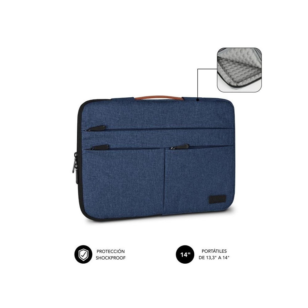 Funda Subblim Air Padding 360 Sleeve para Portátiles hasta 14'/ Azul