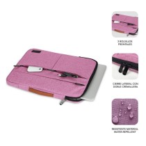 Funda Subblim Air Padding 360 Sleeve para Portátiles hasta 14'/ Rosa