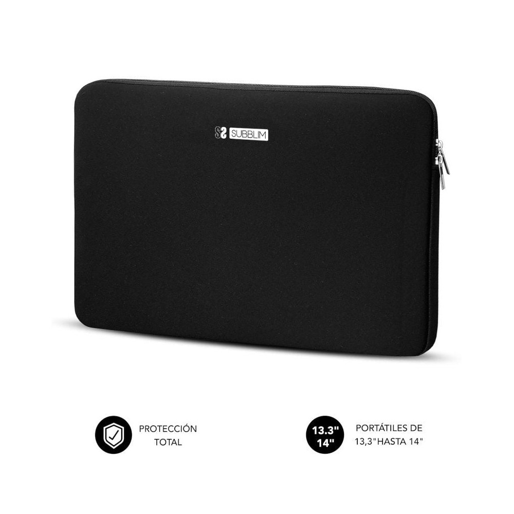 Funda Subblim Business Laptop Sleeve Neoprene para Portátiles 13.3'-14'/ Negra