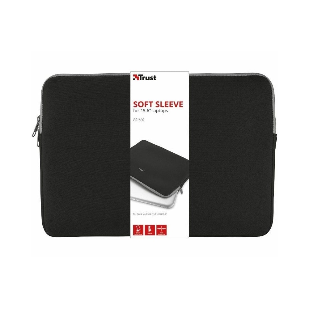 Funda Trust Primo para Portátiles hasta 15.6'/ Negra