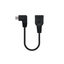 Cable USB 2.0 Nanocable 10.01.3600/ MicroUSB Macho - USB Hembra/ 15cm/ Negro | NANO CABLE