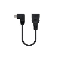 Cable USB 2.0 Nanocable 10.01.3600/ MicroUSB Macho - USB Hembra/ 15cm/ Negro | NANO CABLE