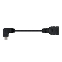 Cable USB 2.0 Nanocable 10.01.3600/ MicroUSB Macho - USB Hembra/ 15cm/ Negro | NANO CABLE