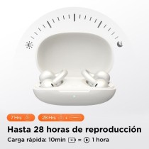 Auriculares Deportivos de Conducción Aérea OpenRock E OPACE02 con estuche de carga/ Autonomía 7h/ Blancos