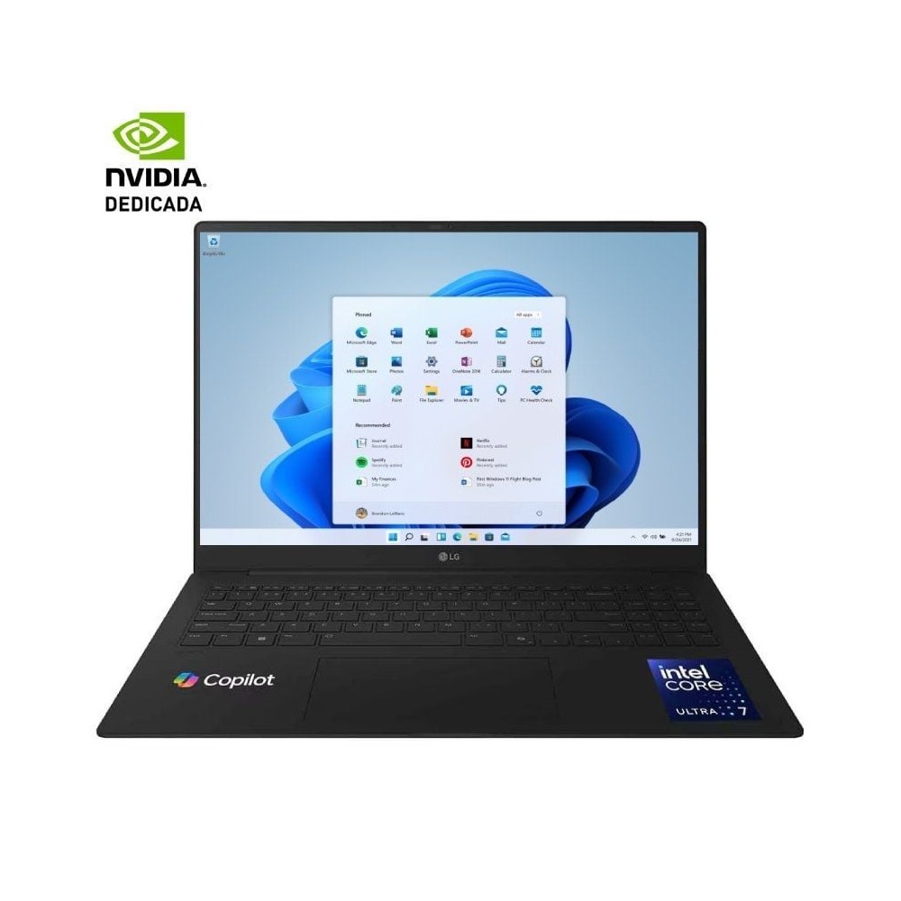 Portátil LG Gram Pro 16Z90TR-E.AD88B Intel Core Ultra 7-255H/ 32GB/ 1TB SSD/ GeForce RTX 5050/ 16'/ Win11