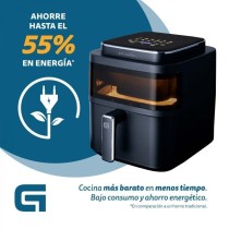 Freidora por Aire Airfryer / Sin Aceite Grunkel Black Light Fryer/ 1400W/ Capacidad 6L