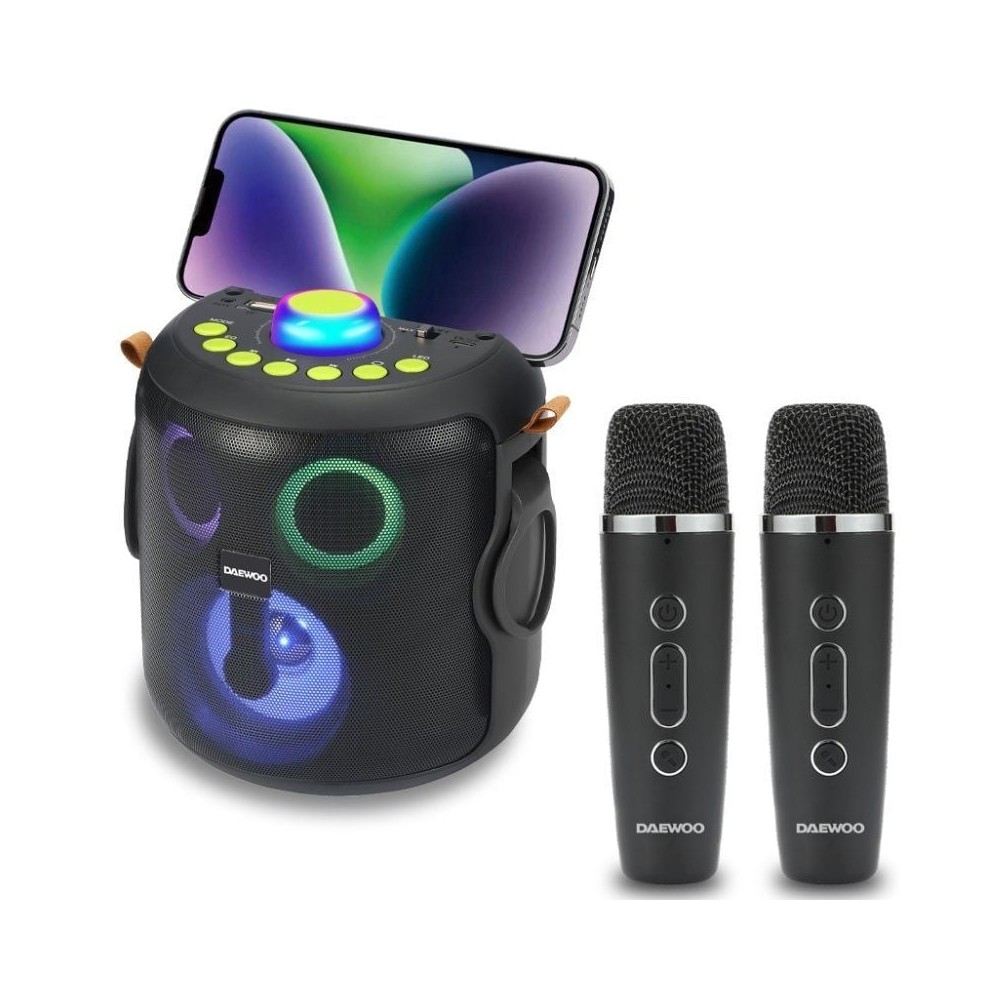 Altavoz con Bluetooth Daewoo Karaoke DW3008/ 15W/ 1.0